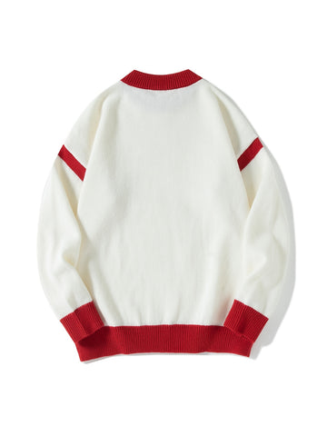 Casual Acrylic Crew Neck 1pc Men's Sweater - Long Sleeve Solid Color Sports Style with Slight Stretch - Universal Fit for Spring/Fall/Winter Weekend Wear